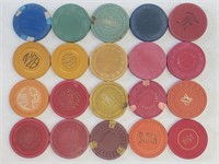 20 Vintage Casino Chips