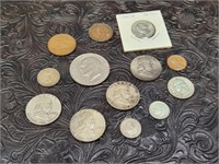 Silver Franklin Half Dollar, Washington Quarter +