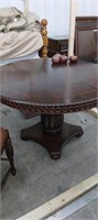 Tall pedestal dining table