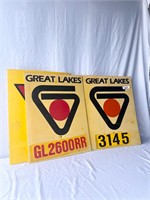 4 Great Lakes Plastic Signs