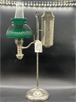 Antique Unconverted Kerosene Student Lamp With