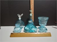 Aqua Blue Glass Decor 6