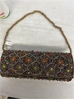 Beautiful beaded bag with beaded strap