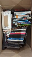 Box lot DVDs CDs VHS