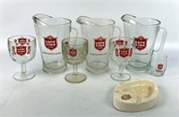 Lone Star Brewery Pitchers, Goblets, Ashtray &