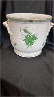 Herend Chinese Bouquet Green, Large Cachepot , 8.2