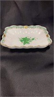 Herend Chinese Bouquet Green, Oblong dish, 7.25"