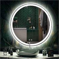 $229 - Round LED Bathroom Mirror, 36" Wall Mirror