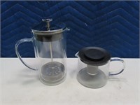 (2) Glass Coffee~Tea Maker Press/Pots