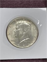 1964 Kennedy silver half dollar coin 90% silver