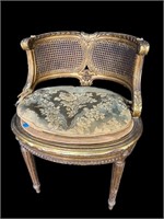 ANTIQUE FRENCH CARVED LOUIS XV STOOL