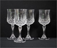 4pc C&A Crystal Wine Glasses 7"