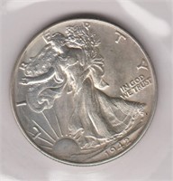 US Coins 1942 Liberty Walking Half AU