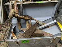 Gray Tool Box With Hinges Etc
