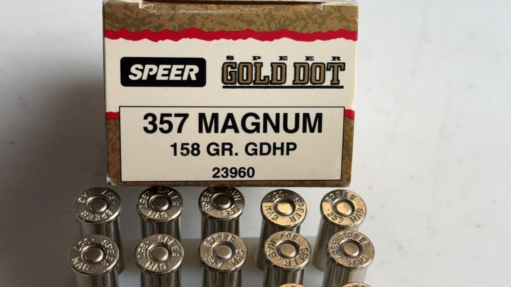 20 rds Speer Gold Dot .357 Mag 158 gr GDHP