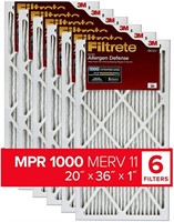 Filtrete 20x36x1 Air Filter MPR 1000 MERV 11, All