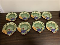LOT OF 8 FITZ AND FLOYD HARVEST PLATES