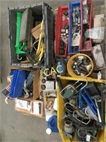 Pallet of Pipe Fittings, Caulk Guns, Tools, Etc