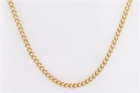 10 Kt Diamond Cut Fancy Link Chain Necklace