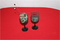 Stemware with Buttons & Hat Pins