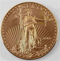 2016 GOLD AMERICAN EAGLE 1 OZT $50 COIN
