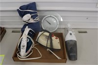 Irons, Clock, Heat Pad, Small Vacuum