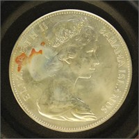 Bahams Coin 1970 $5 Silver Coin, uncirculated but