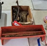 box w/clevis, double ax head & more