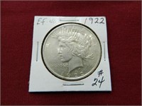 1922 Peace Silver Dollar - EF-40