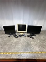 Gateway, Dell, and HP Monitors with Cords