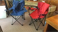 Two Folding Chairs and door mat