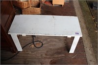 Small White Bench