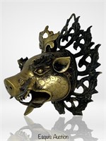 Panjurli Bhuta Solid Brass Boar Mask- Karnataka