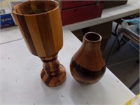 2-wood vases