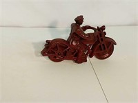 Cast Iron Motorcycle Cop 6 1/2 In Long