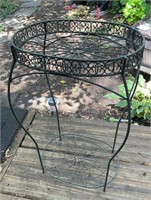 Wrought Iron Metal Patio Side Table Stand