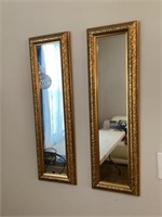 Pair of Mirrors with Gold Frames