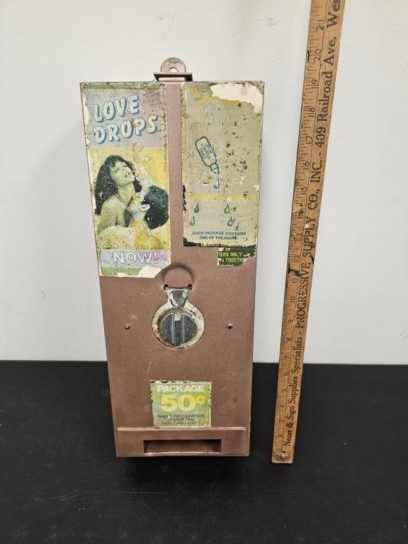 Vintage Metal Condom Dispenser- No Key