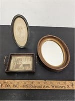 Small Oval Antique Mirror