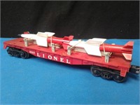 LIONEL- #6823 Missile Flatcar wi 2 Missiles, SUPER