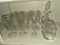 Shelf of Clear Glasses