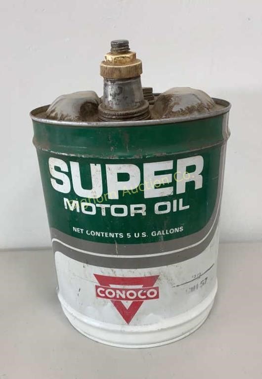 VTG Conoco 5 Gallon Super Motor Oil Can