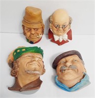 Chalkware Wall Hanging Heads Bossons #7