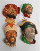 Chalkware Wall Hanging Heads Bossons #5