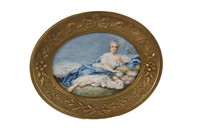 HAND PAINTED MINIATURE PORTRAIT 18TH CENTURY