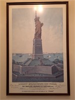 Framed Poster Copyright 1883 Statue of Liberty