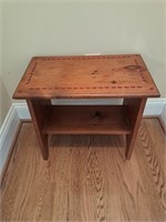 Small Country Stencilled Table with Doile