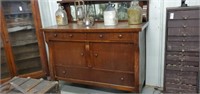 Antique buffet with mirror 54" long x 55 1/2"