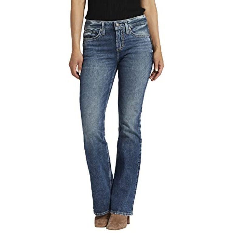 Size 27W x 33L Silver Jeans Co. Women's Suki Mid
