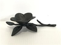 Cast metal flower dish